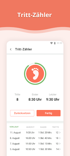 Schwangerschafts-App Bildschirmfoto 7