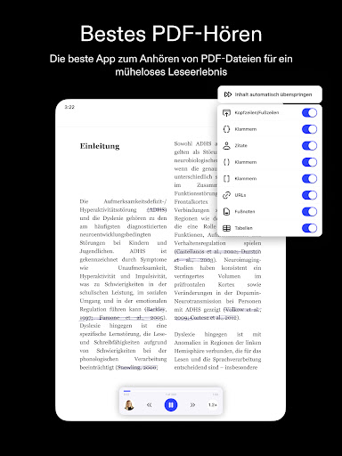 Speechify: KI-Vorlese-App Bildschirmfoto 2