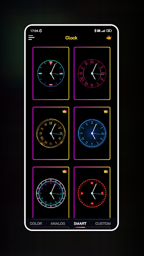 Neon Clock Wallpaper Bildschirmfoto 4
