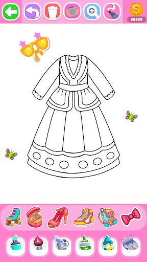 Dress Coloring Game Glitter Bildschirmfoto 3