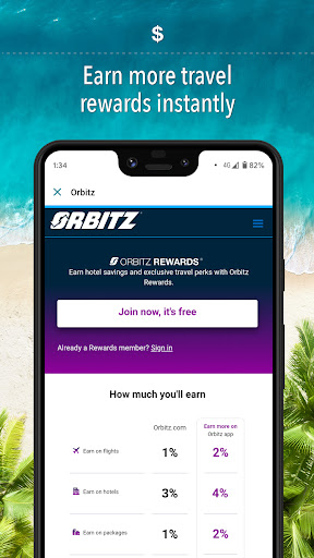 Orbitz Hotels & Flights Bildschirmfoto 1