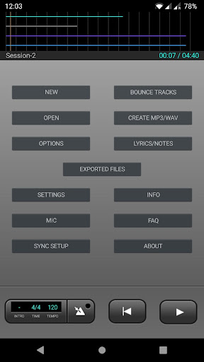 J4T Multitrack Recorder Bildschirmfoto 1
