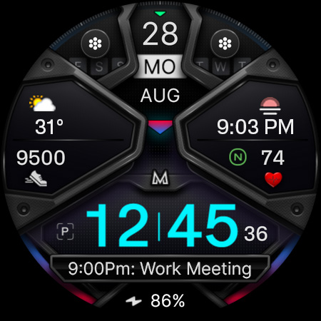 MD326 3D Modern Watch Face Bildschirmfoto 6