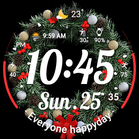 ACRO Happy Christmas Watchface Bildschirmfoto 2