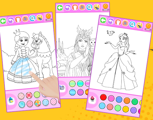 Princess Coloring Book Glitter Bildschirmfoto 12