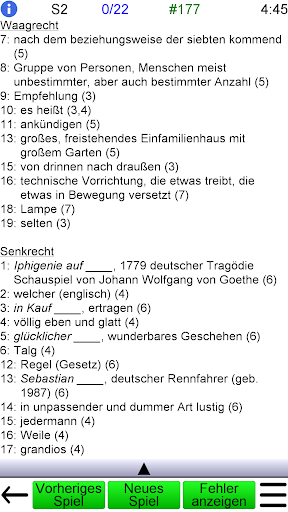 Deutsches Kreuzworträtsel Bildschirmfoto 22