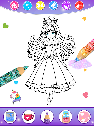 Prinzessin Färbung Glitter Bildschirmfoto 32
