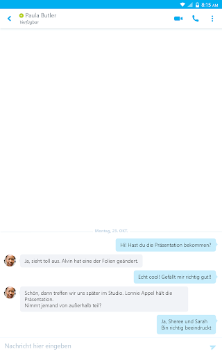 Skype for Business for Android Bildschirmfoto 7