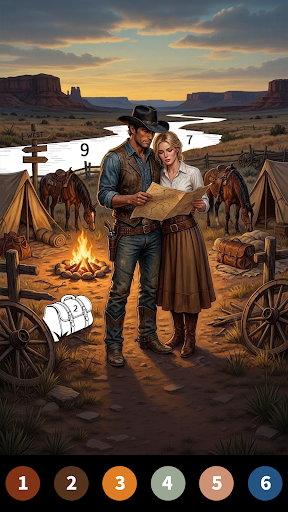 Wild West Color by Number Book Bildschirmfoto 15