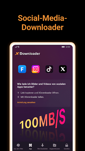 X-Downloader und Videoplayer Bildschirmfoto 1