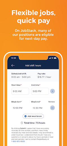 JobStack for Work | Daily Pay Bildschirmfoto 1
