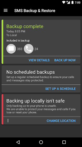 SMS Backup & Restore Bildschirmfoto 6