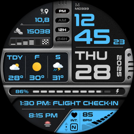 MD339 Digital watch face Bildschirmfoto 15