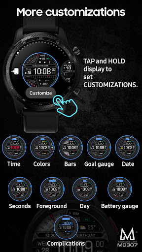 MD307 Digital watch face Bildschirmfoto 7
