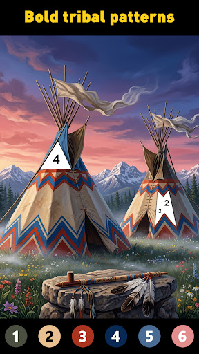 Tribal Art Coloring Book Bildschirmfoto 4