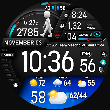 PER23 Digital Watch Face Bildschirmfoto 25