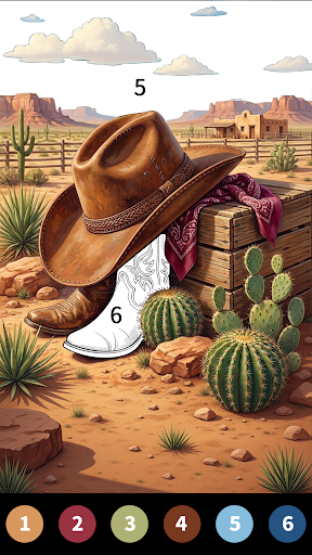 Wild West Color by Number Book Bildschirmfoto 6