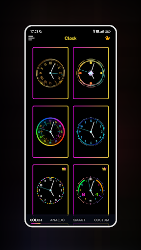 Neon Clock Wallpaper Bildschirmfoto 1