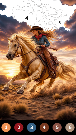 Wild West Color by Number Book Bildschirmfoto 10