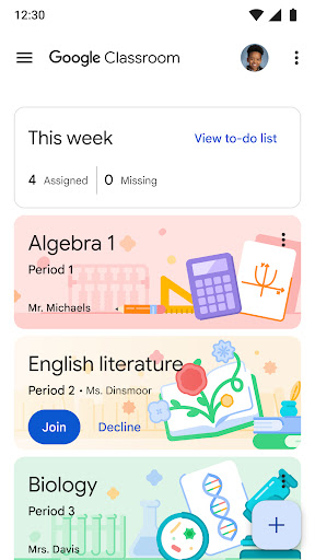 Google Classroom Bildschirmfoto 5