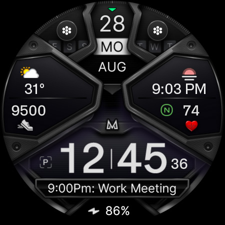 MD326 3D Modern Watch Face Bildschirmfoto 7