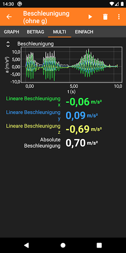 phyphox Bildschirmfoto 4