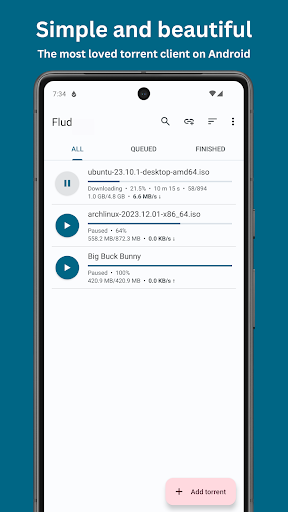 Flud - Torrent Downloader Bildschirmfoto 6