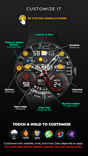 PER32 Ultra Hybrid Watch Face Bildschirmfoto 1