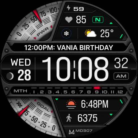 MD307 Digital watch face Bildschirmfoto 5