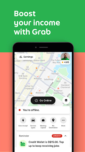 Grab Driver: App for Partners Bildschirmfoto 1
