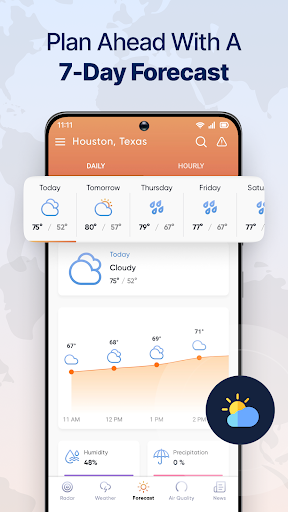Live Weather Radar Launcher Bildschirmfoto 3