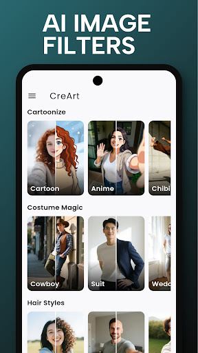 KI Bild Generator - CreArt Bildschirmfoto 1