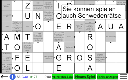 Deutsches Kreuzworträtsel Bildschirmfoto 8