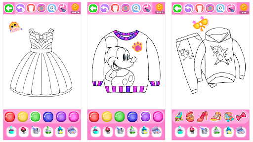 Dress Coloring Game Glitter Bildschirmfoto 23
