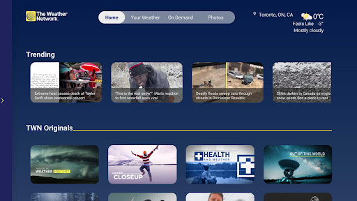 The Weather Network TV App Bildschirmfoto 1