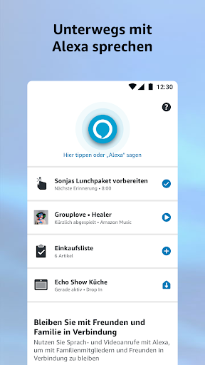 Amazon Alexa Bildschirmfoto 1