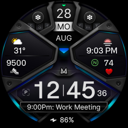 MD326 3D Modern Watch Face Bildschirmfoto 4