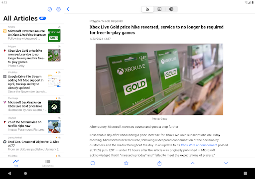 Fluent Reader Lite - RSS Clien Bildschirmfoto 10