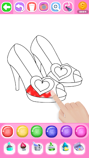 Dress Coloring Game Glitter Bildschirmfoto 5