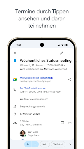 Google Kalender Bildschirmfoto 3