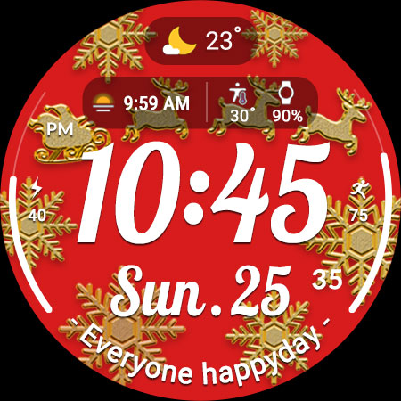 ACRO Happy Christmas Watchface Bildschirmfoto 5