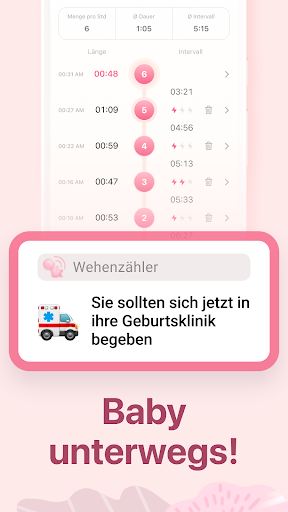 Wehenzähler - Die Wehen App Bildschirmfoto 3