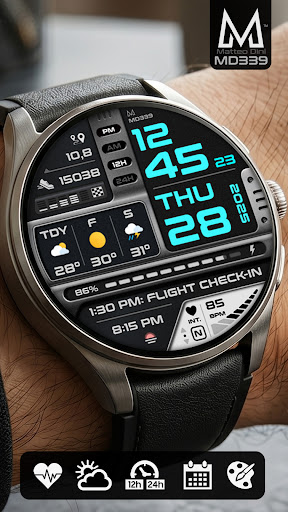 MD339 Digital watch face Bildschirmfoto 5