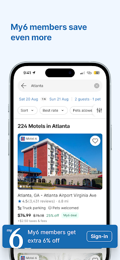 Motel 6: Book Hotels My6 Deals Bildschirmfoto 3