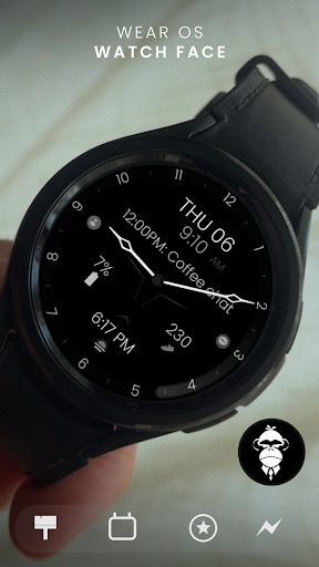 Minimal Black v30 Watch Face Bildschirmfoto 12