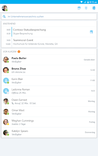 Skype for Business for Android Bildschirmfoto 13