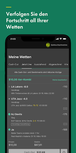 bet365 Sportwetten Bildschirmfoto 5