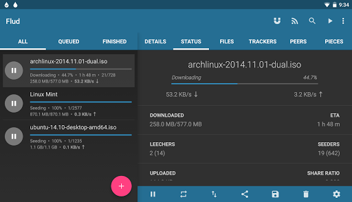 Flud - Torrent Downloader Bildschirmfoto 4