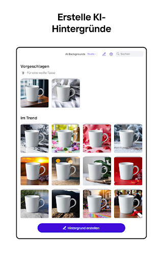 Photoroom: KI-Fotoeditor Bildschirmfoto 1