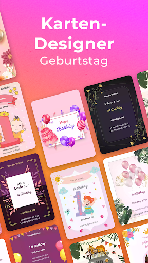 Einladungskarte zum Geburtstag Bildschirmfoto 9